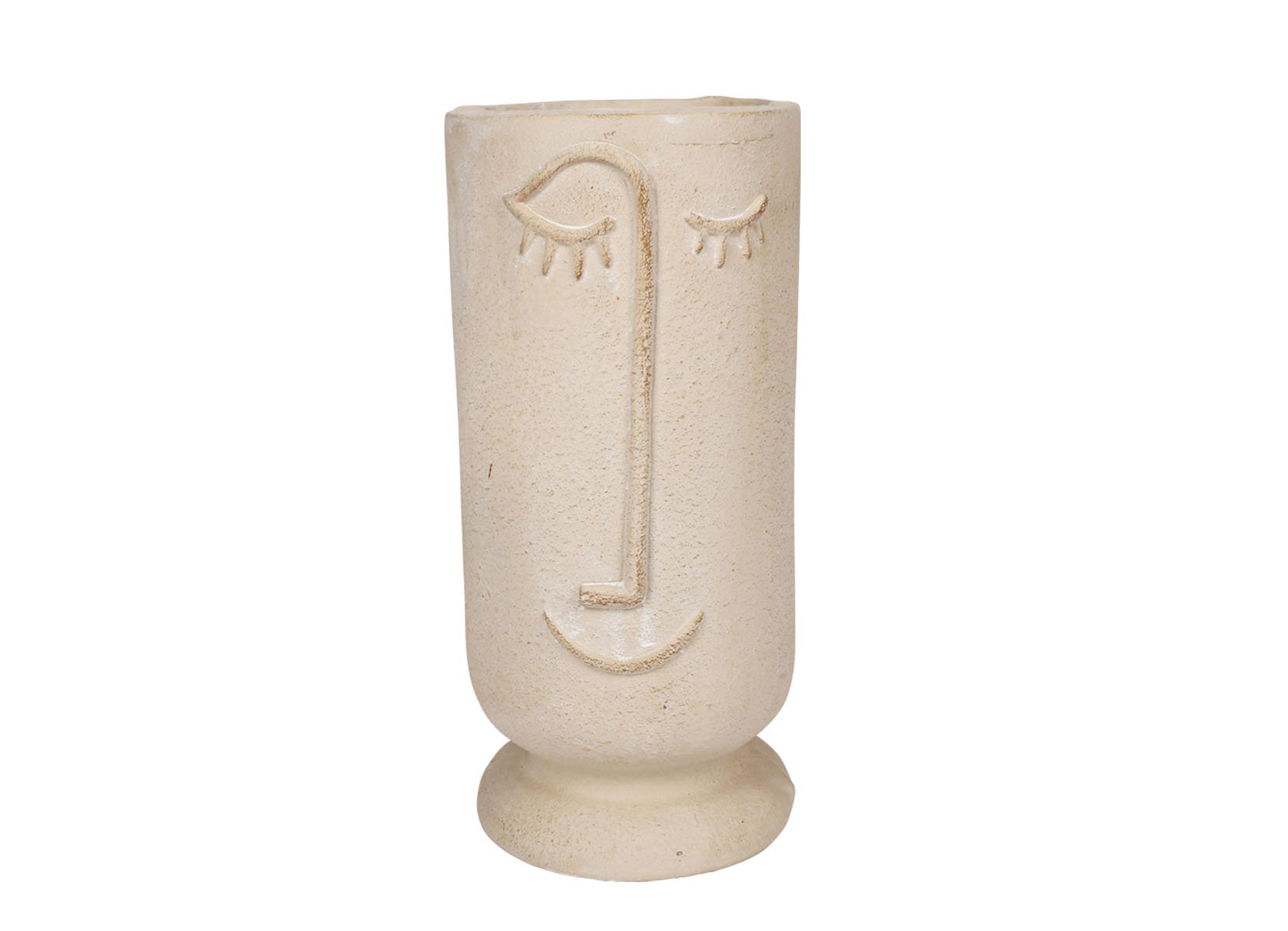 Blumentopf Face klein 17x35cm Sand
