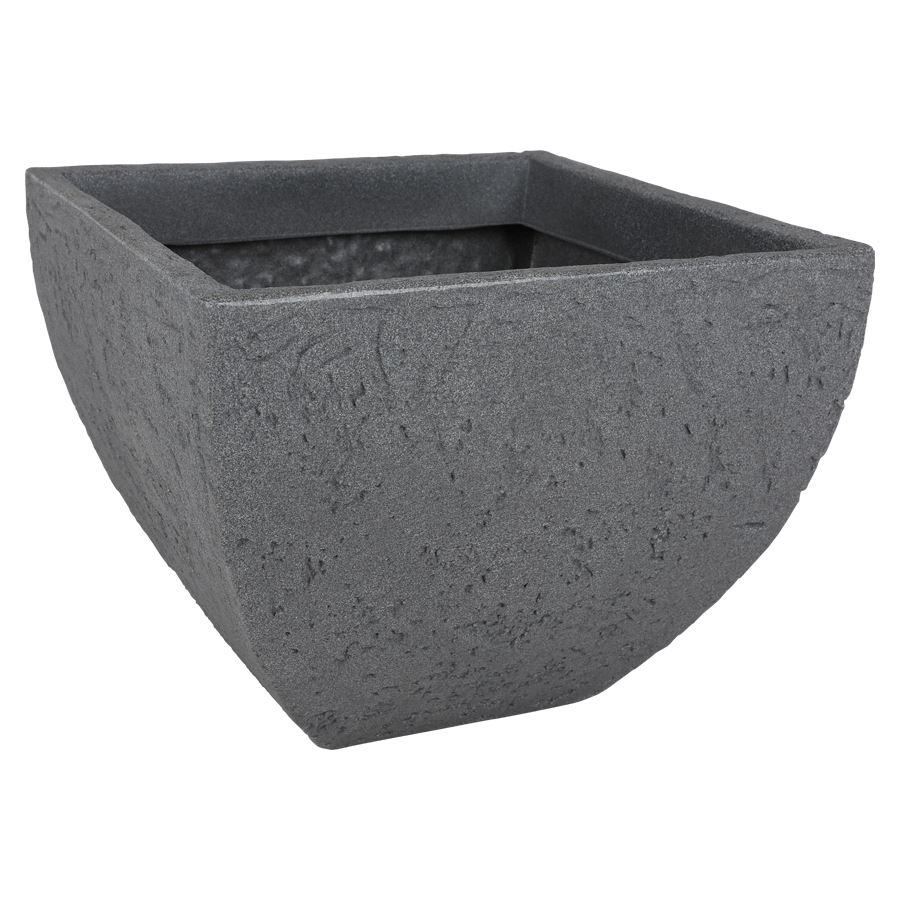 Eckiger Pflanztopf Stone 40x40cm Grau