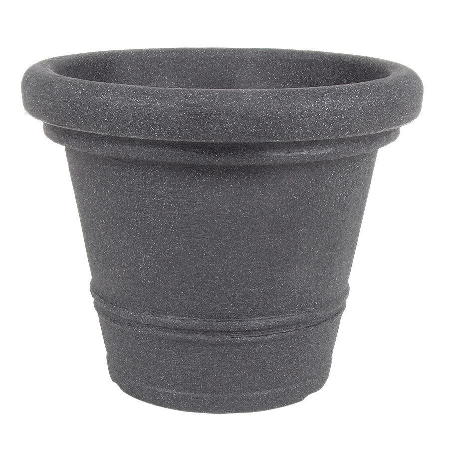 Pflanztopf Siena Rillen 34x28cm Anthrazit