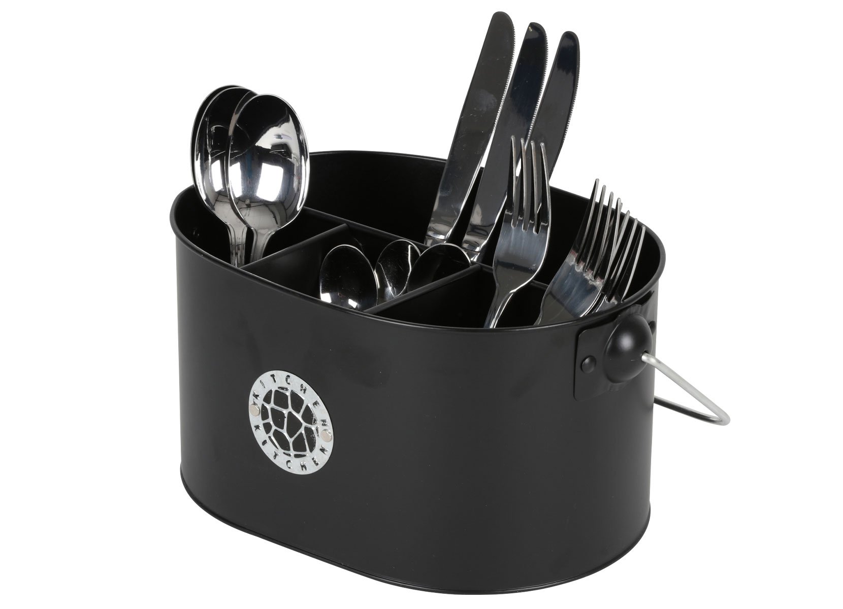 Besteckhalter Black-Line aus Metall 28x13x19cm